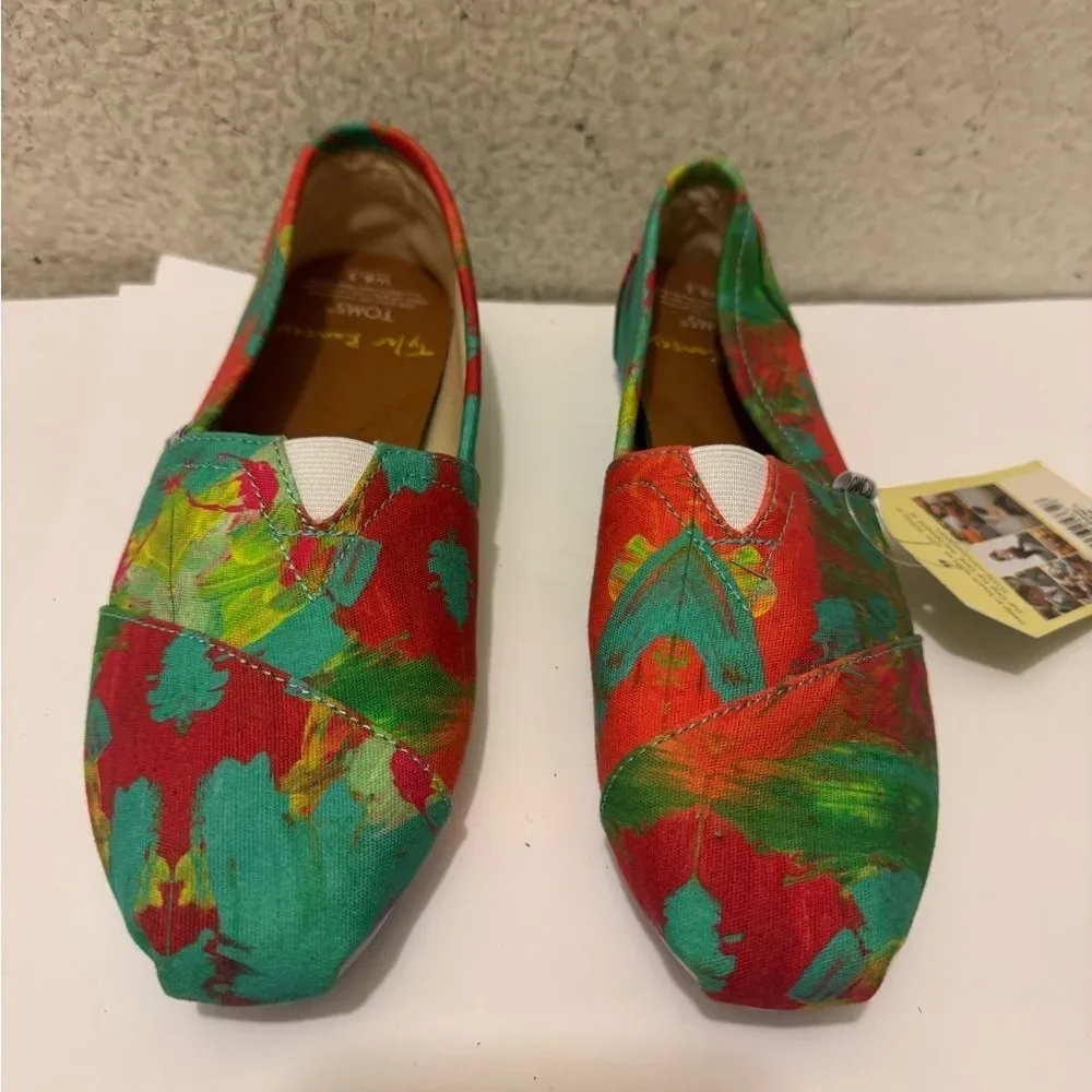 New Toms Classic Women's Ramsey Slip On Flats Tyler Ramsey Multi Color  6.5